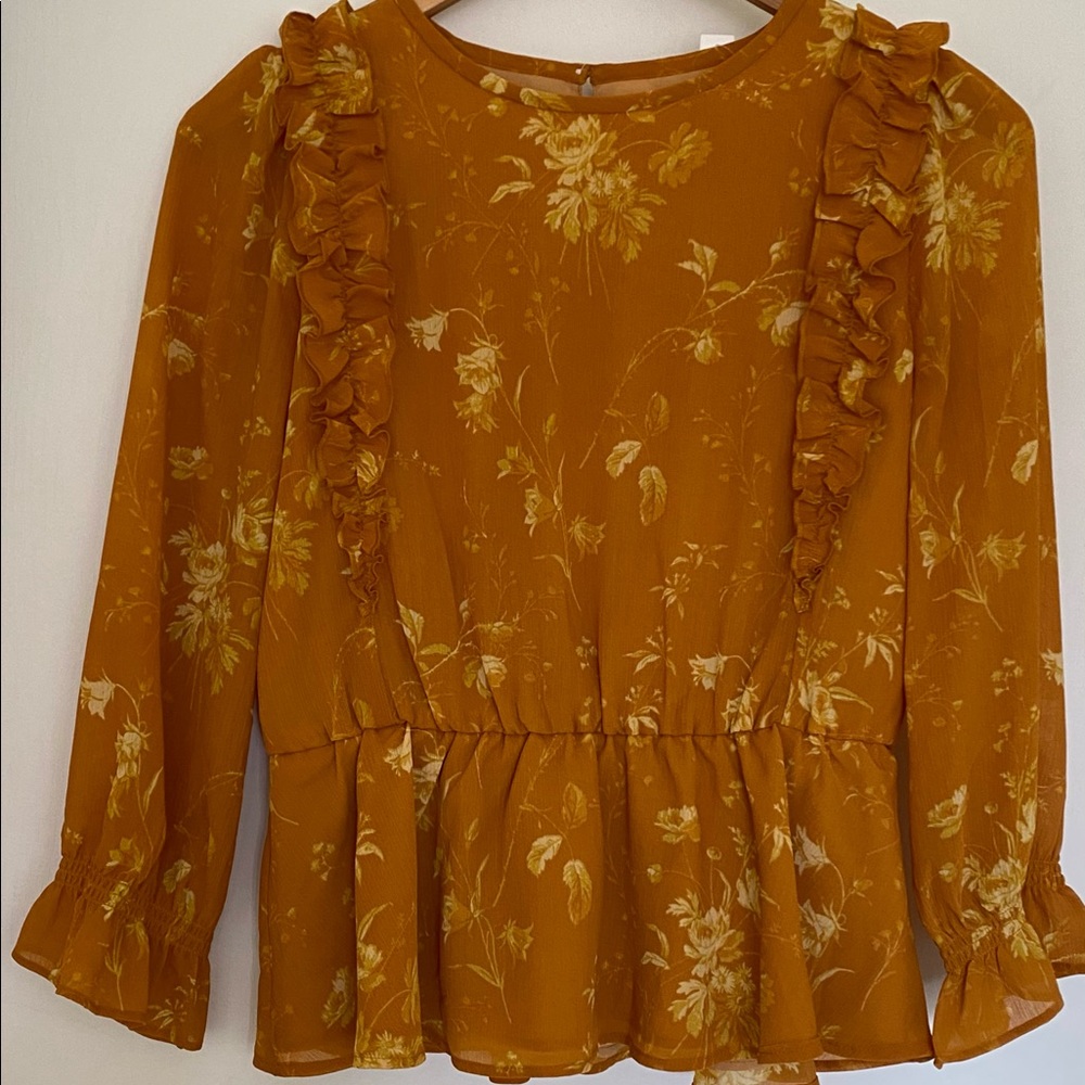 Madewell peplum blouse size xs